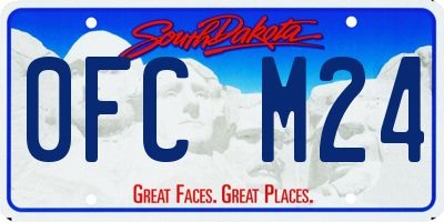 SD license plate 0FCM24