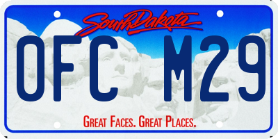 SD license plate 0FCM29