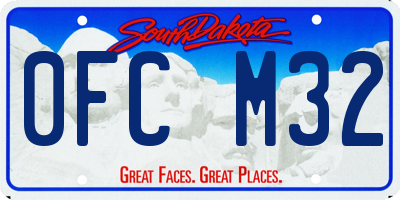 SD license plate 0FCM32