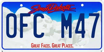 SD license plate 0FCM47