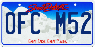 SD license plate 0FCM52