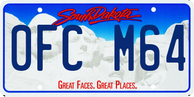 SD license plate 0FCM64