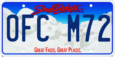 SD license plate 0FCM72