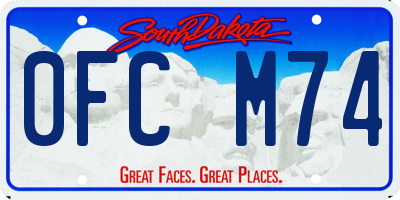 SD license plate 0FCM74