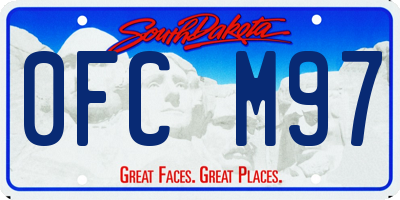 SD license plate 0FCM97