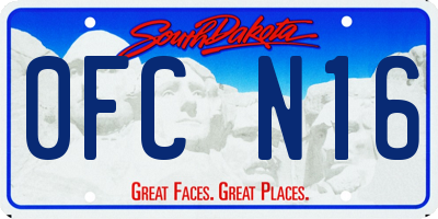 SD license plate 0FCN16