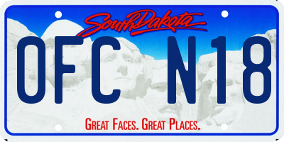 SD license plate 0FCN18