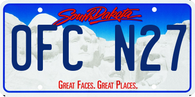 SD license plate 0FCN27