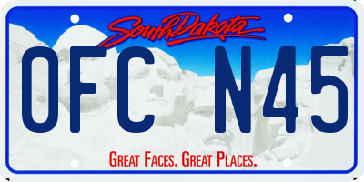 SD license plate 0FCN45