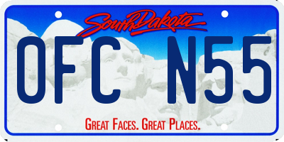 SD license plate 0FCN55