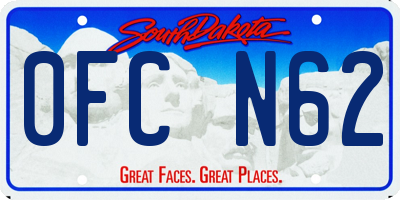 SD license plate 0FCN62