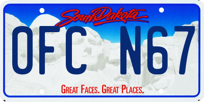 SD license plate 0FCN67
