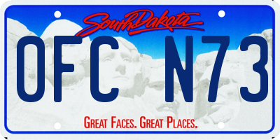 SD license plate 0FCN73