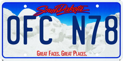 SD license plate 0FCN78