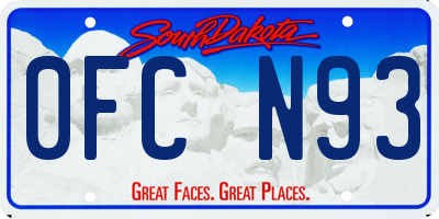 SD license plate 0FCN93