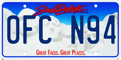SD license plate 0FCN94