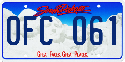SD license plate 0FCO61