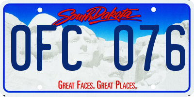 SD license plate 0FCO76