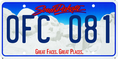 SD license plate 0FCO81
