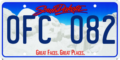 SD license plate 0FCO82