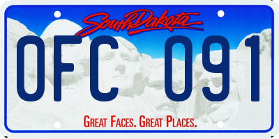 SD license plate 0FCO91
