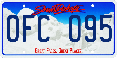 SD license plate 0FCO95
