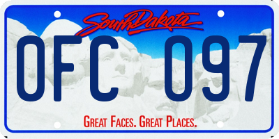 SD license plate 0FCO97
