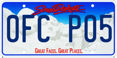 SD license plate 0FCP05