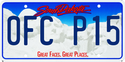 SD license plate 0FCP15
