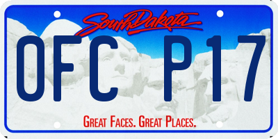 SD license plate 0FCP17
