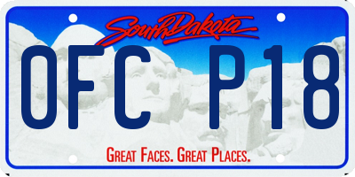 SD license plate 0FCP18