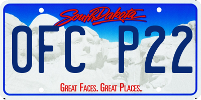 SD license plate 0FCP22