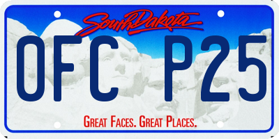 SD license plate 0FCP25