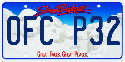 SD license plate 0FCP32