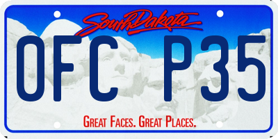 SD license plate 0FCP35