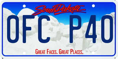 SD license plate 0FCP40