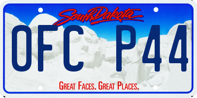 SD license plate 0FCP44