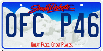 SD license plate 0FCP46