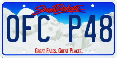 SD license plate 0FCP48
