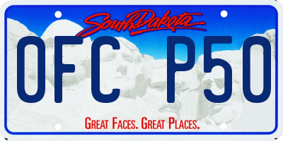 SD license plate 0FCP50