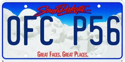 SD license plate 0FCP56