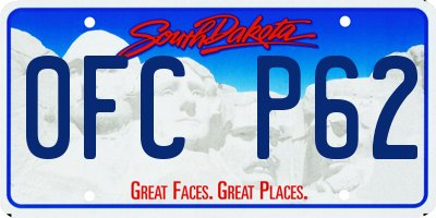 SD license plate 0FCP62