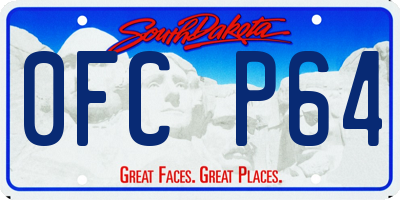 SD license plate 0FCP64