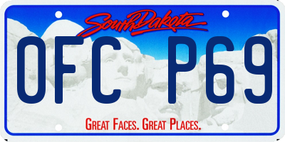 SD license plate 0FCP69
