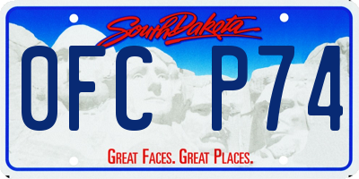 SD license plate 0FCP74