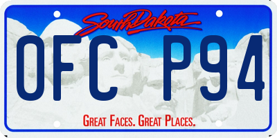 SD license plate 0FCP94