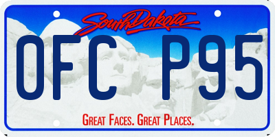 SD license plate 0FCP95