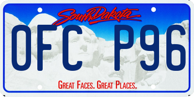 SD license plate 0FCP96