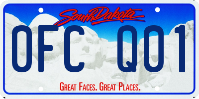SD license plate 0FCQ01