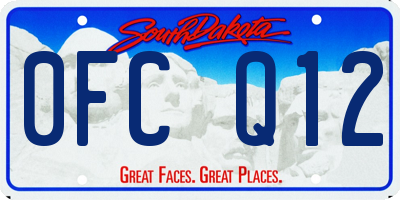 SD license plate 0FCQ12